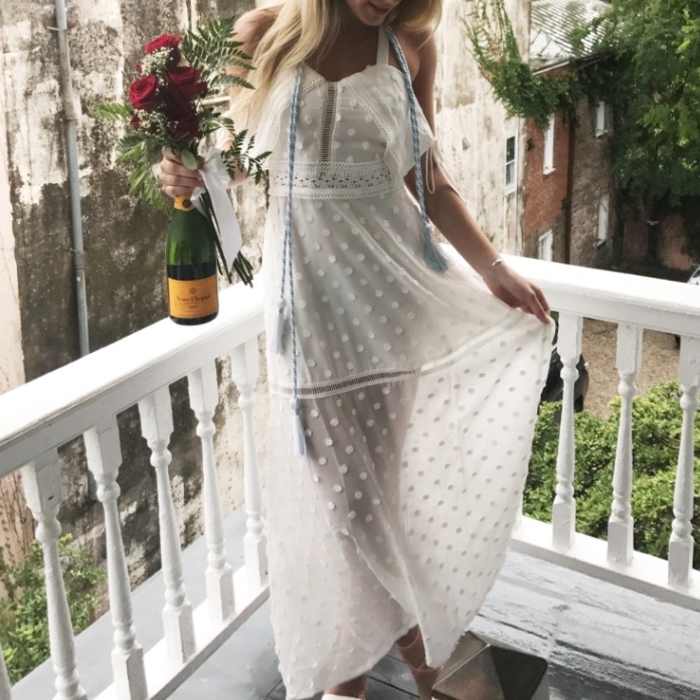 REVOLVE White Long Sundress